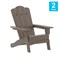 Flash Furniture Brown Adirondack Patio Chairs with Cupholder, 2PK 2-LE-HMP-1044-10-BR-GG - alternate 10